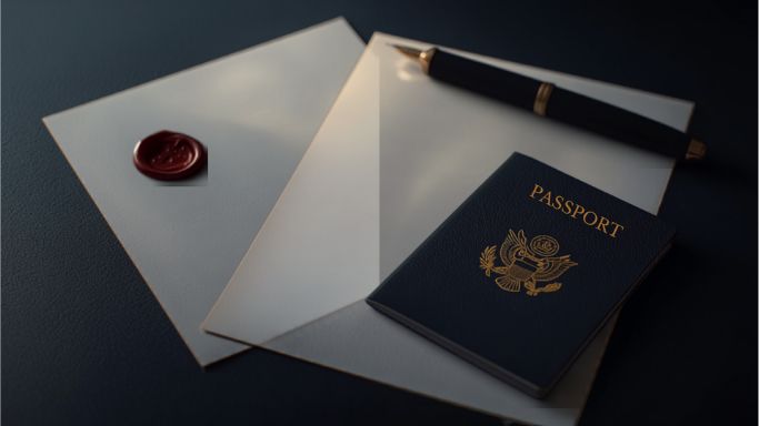 Pasaport, zarf ve mühürlü resmî belgeler